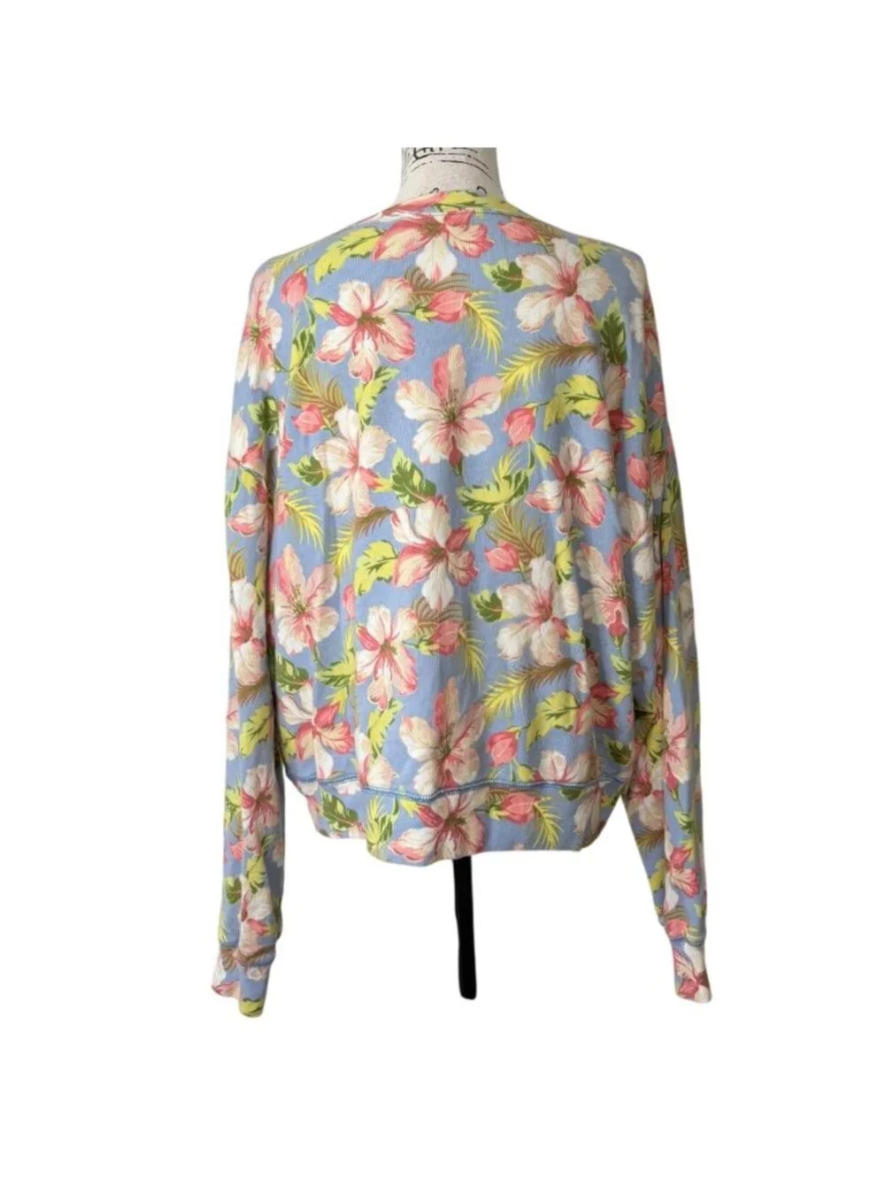 Polo Ralph Lauren Women Size L  Floral Sweatshirt Pullover Tropical Cotton - Picture 3 of 8